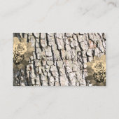 フローラクリームバラ木目ツリーバークモノグラム 名刺 (正面)