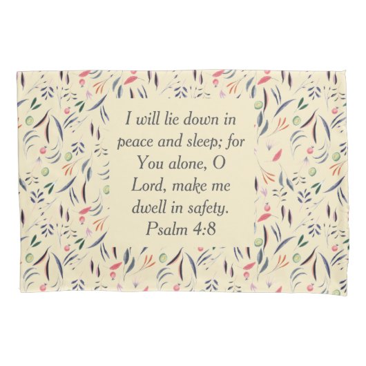 フローラクリーム |平和スリープの安全性 |クリスチャン 枕カバー (正面)