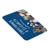 フローラクルーズ船のドアのファインダーブルーモノグラム マグネット (右側)