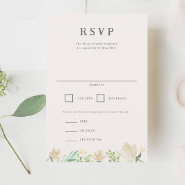フローラクレストウェディングRSVP 出欠カード