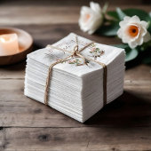 フローラクレストウエスタンホースシューモノグラム結婚ズ スタンダードカクテルナプキン