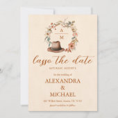 フローラクレストウエスタンモノグラム結婚ズ セーブザデート (正面)