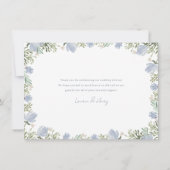 フローラクレストウォーターカラーモノグラム結婚ズ サンキューカード (裏面)
