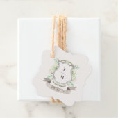 フローラクレストウォーターカラーモノグラム結婚ズ フェイバータグ (インサイチュ)