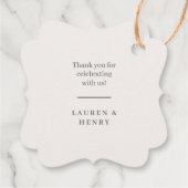 フローラクレストウォーターカラーモノグラム結婚ズ フェイバータグ (裏面)