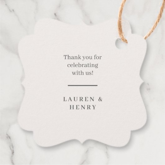 フローラクレストウォーターカラーモノグラム結婚ズ フェイバータグ (裏面)