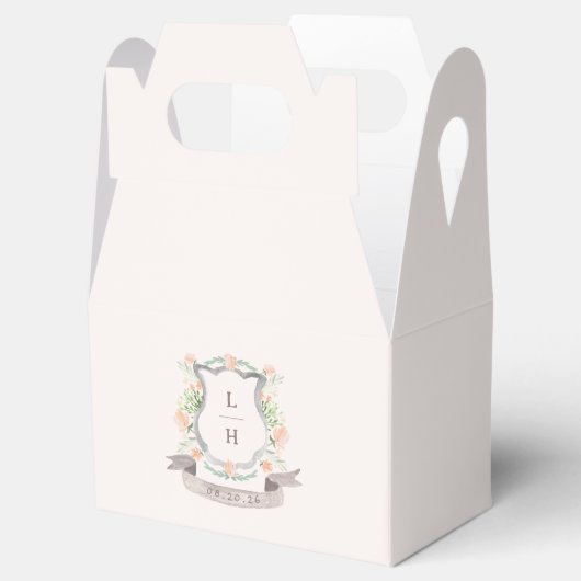 フローラクレストウォーターカラーモノグラム結婚ズ フェイバーボックス (オープン)