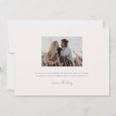 フローラクレストウォーターカラーモノグラム結婚ズ 招待状 (裏面)