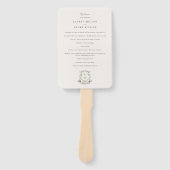 フローラクレストウォーターカラーモノグラム結婚式 プログラム ハンドファン (正面)