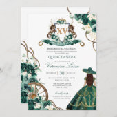 フローラクレストエメラルドグリーンチャロキンセアニェラ 招待状 (正面/裏面)