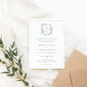 フローラクレストクラシックセージグリーン結婚式招待状 招待状