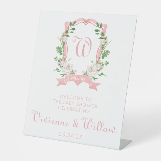 フローラクレストシャワーへようこそ 台座サイン (正面)