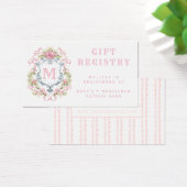 フローラクレストモノグラムギフト登録カード (デスク)