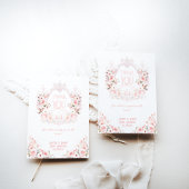 フローラクレスト赤面ピンク女の子ベビーシャワー サンキューカード