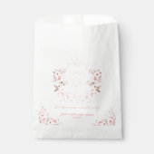 フローラクレスト赤面ピンク女の子ベビーシャワー フェイバーバッグ (正面)