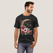 フローラクレセントEid Mubarak Mens Tシャツ (正面フル)
