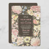 フローラクレヨン結婚アート 招待状 (正面/裏面)