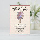 フローラクロスお悔やみメッセージ サンキューカード (スタンド正面)