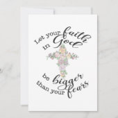 フローラクロスとクリスチャン引用文はよくカードを取得 招待状 (正面)