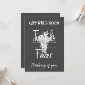 フローラクロスとクリスチャン引用文Get Well Card カード (正面/裏面インサイチュ)