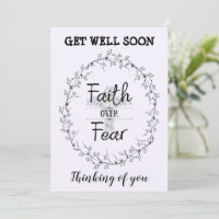 フローラクロスとクリスチャン引用文Get Well Card
