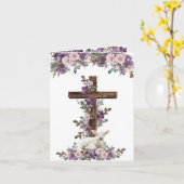 フローラクロスとラムイースターカード カード (黄色い花)