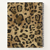 フローラクロスオンレオパード印刷 ノートブック (裏面)