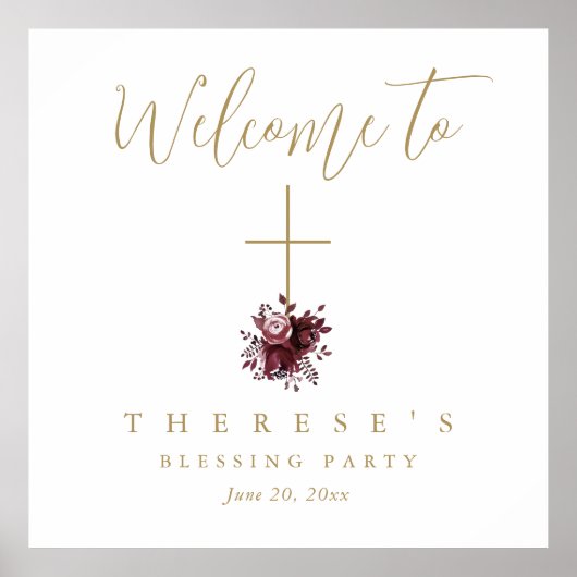 フローラクロスクリスチャン母とベビー賛美ズ ポスター (正面)