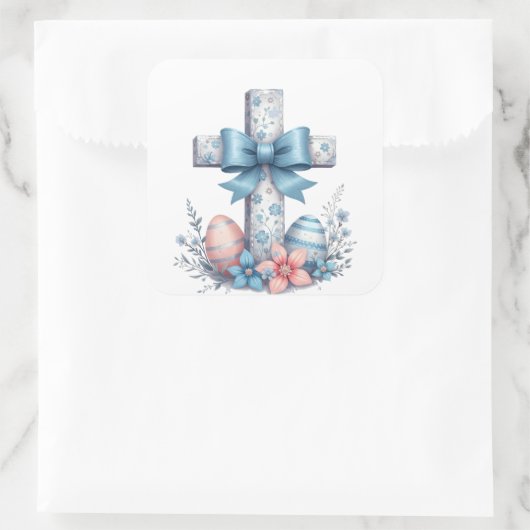 フローラクロスコケットイエズスバクリスチャン宗教 スクエアシール (バッグ)