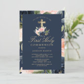 フローラクロスネイビーボーイズファースト招待状 招待状 (スタンド正面)