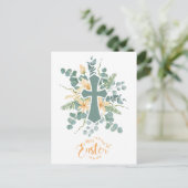 フローラクロスハッピーイースター パーソナライズされた シーズンポストカード (スタンド正面)