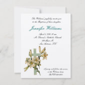 フローラクロスバプティスマス招待状 招待状 (裏面)