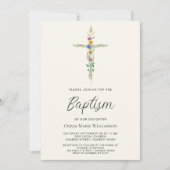 フローラクロスバプテスマ 招待状 (正面)