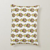 フローラクロスパターンかわいらしヴィンテージ アクセントクッション (裏面(縦))