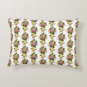フローラクロスパターンかわいらしヴィンテージ アクセントクッション (裏面)