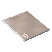 フローラクロスパーソナライズされたメモ ノートパッド (アングル)