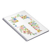 フローラクロスホワイトスパイラルノートブック ノートブック (右側)