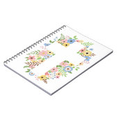 フローラクロスホワイトスパイラルノートブック ノートブック (左側)