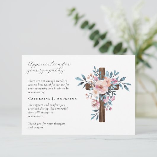 フローラクロス写真悔やみや弔慰葬儀記念館 サンキューカード (スタンド正面)