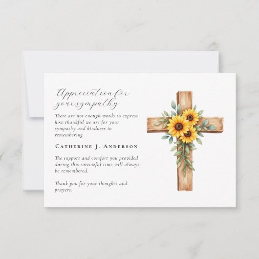 フローラクロス写真悔やみや弔慰葬儀記念館 サンキューカード (正面)