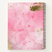 フローラクロス（ピンクの水色） ノートブック (裏面)