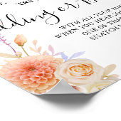 フローラクロースピンブライダルシャワーゲームサイン ポスター (角)