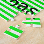 フローラグストライプリーンパズルデイジー ジグソーパズル (側面)