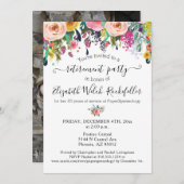 フローラグッドラックセンドオフ退職パーティー 招待状 (正面/裏面)