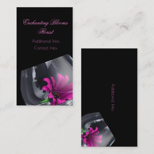 フローラグラス名刺4 名刺 (正面/裏面)