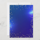 フローラグラッドキャップネイビーブルー卒業 招待状 (裏面)