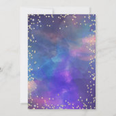 フローラグラッドキャップ、ダイヤモンド絵を描スプラッシュ卒業式 招待状 (裏面)