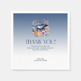 フローラグラッドハットサンキューカード スタンダードカクテルナプキン