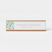 フローラグラネクラシカルリパーソナライズされたー デスクネームプレート (正面)