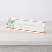 フローラグラネクラシカルリパーソナライズされたー デスクネームプレート (正面)